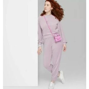 Wild Fable Velour High-Waisted Jogger Pants